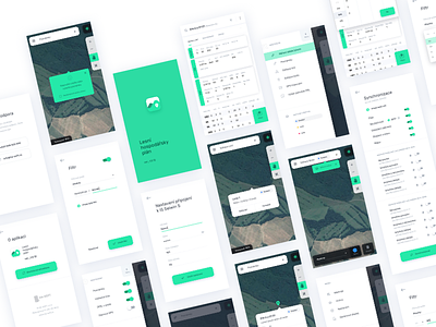 App For Czech Foresters app clean forest foresters green ui ux white