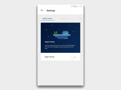 GrabOn Coupons & Offers App: Settings Screen android app app design coupons ecomm grabon mobile app night mode settings ui ux