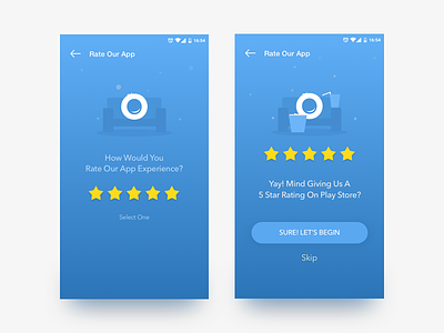 Rate The App Screen | GrabOn App android app app design app rating coupons ecomm grabon mobile app offers ui ux