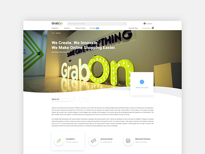 GrabOn | About Us about us coupons deals design ecomm grabon offers shopping web design website