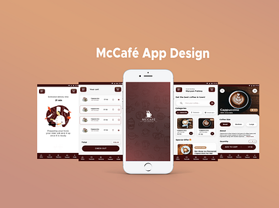 McCafé App design app app design app design 2022 branding cafe cafe app cafe mobile app coffee app coffee shop design food app food delivery appp graphic design illustration latest app design resturant app trending trending app design ui ui ux