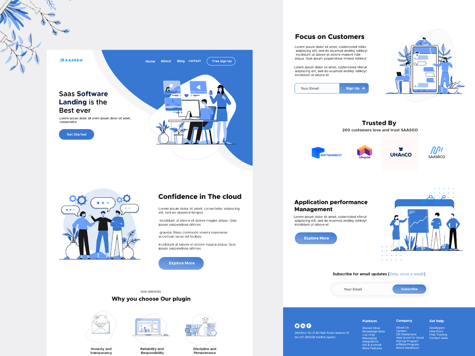 SaaS website Design by Maryam Fatima on Dribbble
