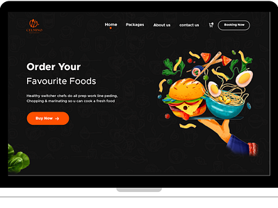 Food Order Website Header 3d adobe xd animation branding food order website graphic design illustration logo motion graphics ui ui ux vector website design