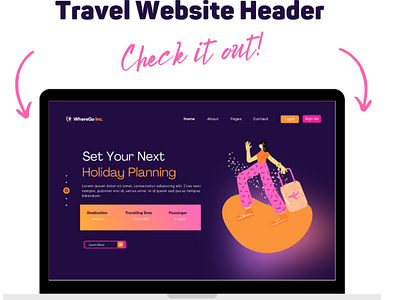 Travel website design 3d animation branding graphic design illustration logo mockup design nft trending ui ui ux vector website design