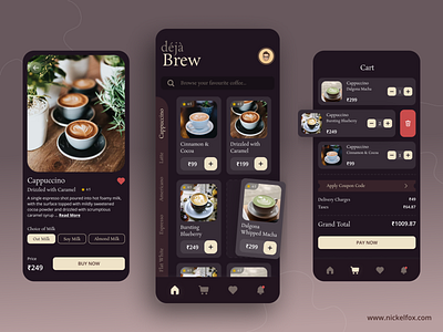 Coffee App ui ux