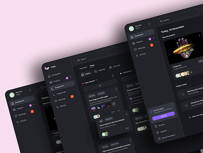 Project Management App UI branding design figma graphic design project project management tool ui ux