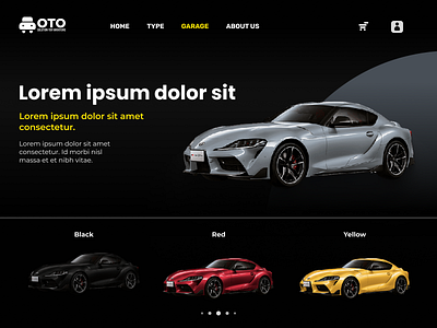 UI WEB Design Layout Car Garage