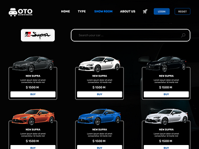 WEB DESIGN UI CAR GARAGE