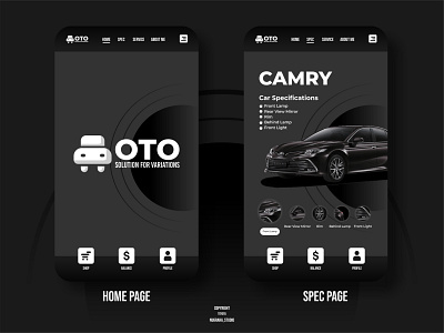 UI Mobile Otomotif Dark Layout 3d android black branding car dark graphic design layout logo mobile modern navigation oto otomotif simple social media ui user friendly web white