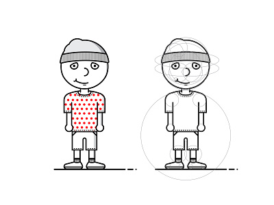 BOY boy circle design guide guidelines illuatration vector