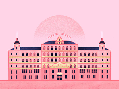 TGBH building hotel hotels pink procreate the grand budapest hotel