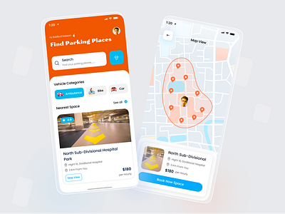 Vehicle Parking App airgarage app design car spot clean graphic design inspiration logo map minimal mobile interface parking app parking lot productdesign traffic ui vehicle vehicle app