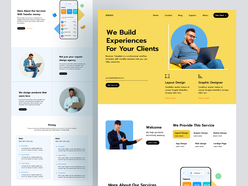 Digital Agency Website by Rakibull Hassan on Dribbble