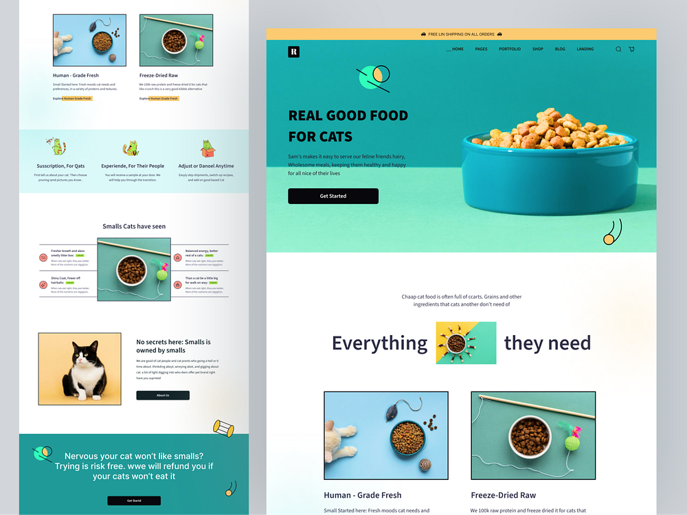 Pet Foods & Products Website by Rakibull Hassan on Dribbble