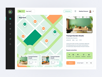 Real Estate Product Design apartment dashboard dashboard management interface listing home map view my properties product product design property listing property management app real estate