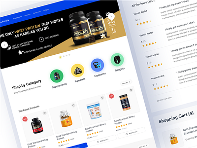E Commerce Web Design category e commerce gym home page landing page minimal mobile app motion graphics offer page payment page produc page product details page ui ux web design