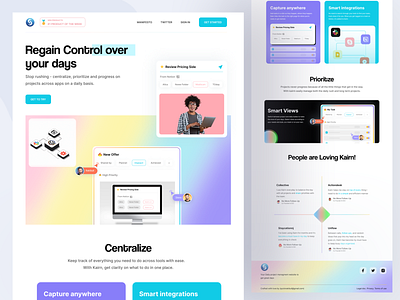 Saas landing page