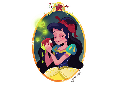 An apple a day... design digital illustration fairy tale graphic design illustration illustrator snow white