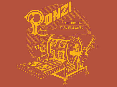 This is no scheme beer craft beer design graphic hops illustration line art steampunk