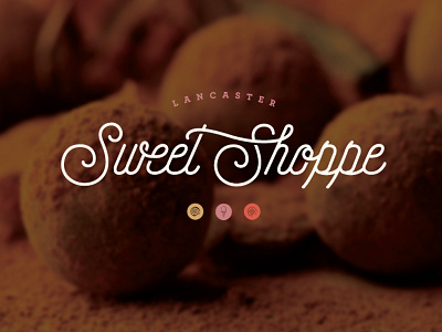 Unsweetened Sweetness branding candy chocolate logo script shop sweet white