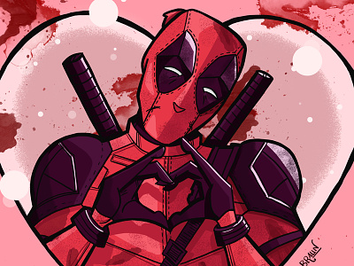V-Day From Deadpool comics deadpool fanart illustration marvel valentine