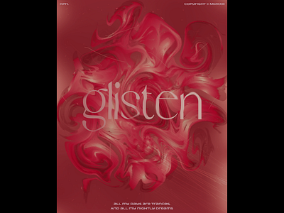 Glisten - Abstract Poster Design abstract abstract art abstract poster glisten graphic design pattern poster poster design red hues shiny