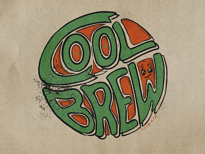 CoolBrew Logo branding design drawing halftone icon illustration logo print procreate ui