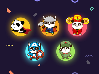 Panda cartoon image