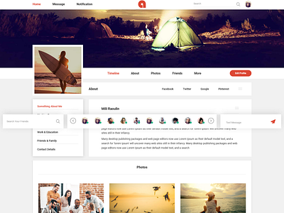 Adda Social Network Html Template By Hasthemes On Dribbble