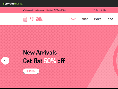 Jadusona Baby Shop HTML Template baby baby store children clothes clothing kids store minimal portfolio template minimalist modern responsive shop shopping toys