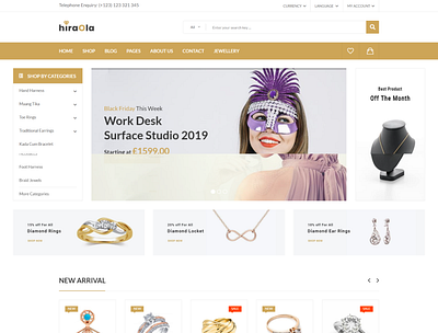 Hiraola Jewelry Store HTML Template accessories diamonds elegant gift html5 jewellery jewellery auction jewellery shops jewelry luxury jewelry modern online store responsive shopping