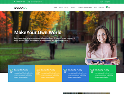 Glaxdu Education HTML Template clean course e learning educate education center education html education kids educational institute kindergarten lms online class school training university