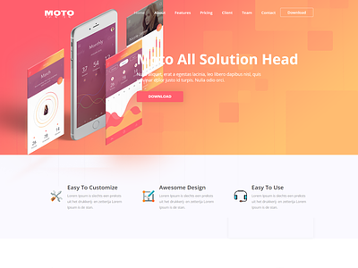 Moto   Multipurpose App Landing Page HTML Template  2