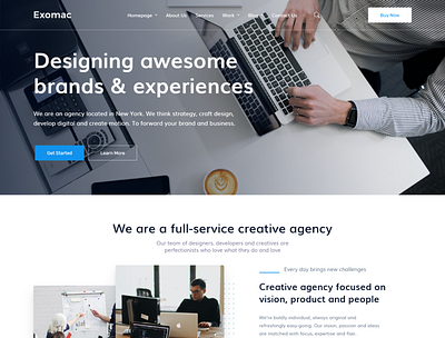 Exomac Corporate Business Bootstrap 5 Template 2 agency bootstrap 4 business clean company consulting corporate creative digital marketing finance html5 minimal responsive startup web design agency