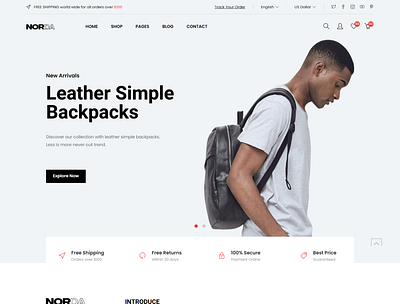 Norda Minimal eCommerce HTML Template bootstrap clean electronic fashion furniture html5 kids minimal minimalist modern online shop responsive shopping store