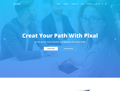 Pixal Multipurpose HTML Template 2 agency business corporate corporate business creative minimal multipurpose one page onepage personal photography professional responsive html restaurant