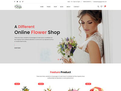 Fultala Flower Shop HTML Template bouquet clean decor decoration events flower florist shop flower arrangement gift html5 template modern online shop responsive html shopping wedding flowers