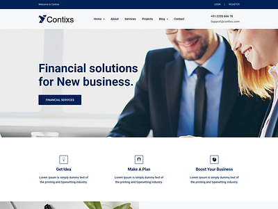 Contixs Business Consulting HTML Template adviser advising agency html business clean company consultancy consulting corporate creative digital finance financial insurance agency investment