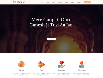 Stomv Religious temple HTML Template bootstrap4 charity christian church clean donation hindu html5 template mosque muslim ngo non profit prayer religion temple