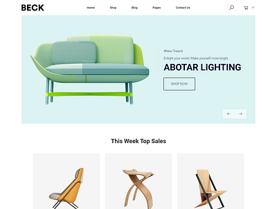Beck Furniture Store HTML Template bed clean decor furniture store home decoration html interior minimal minimalist modern responsive html retail shop shopping store
