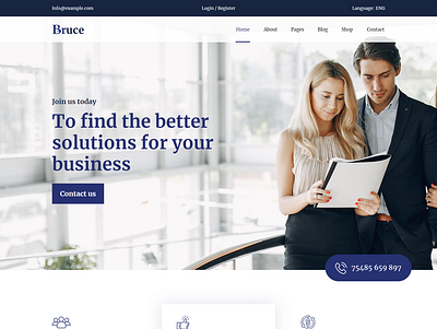 Bruce Creative Multipurpose HTML Template agency architecture business clean corporate html creative marketing modern personal portfolio responsive html resume retail shop startup