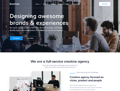 Exomac Corporate Business Vue Nuxt JS Template agency clean company consulting corporate html creative digital marketing finance minimal nuxt js responsive startup vue business vue js vue template