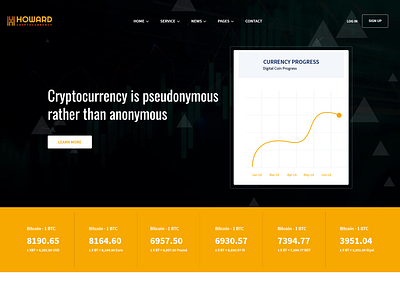 Howard   React JS Crypto Currency Template
