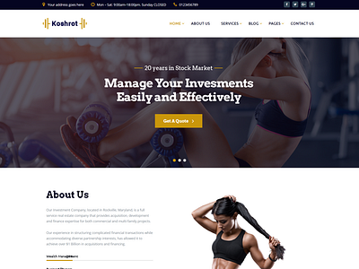 Koshrot   Gym Fitness HTML Template with Page Builder