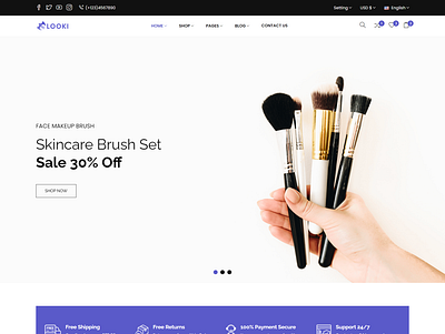 Looki Responsive eCommerce HTML5 Template beauty clean fashion html makeup minimal minimalist modern perfume responsive html skincare spa