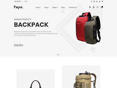 Payne - Backpack eCommerce Shopify Theme