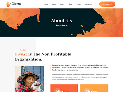 Givest - Non Profit Gatsby Template fundraising react web template