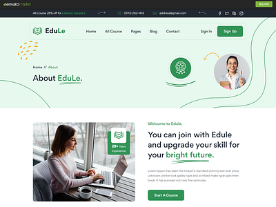 Edule - eLearning Website Template