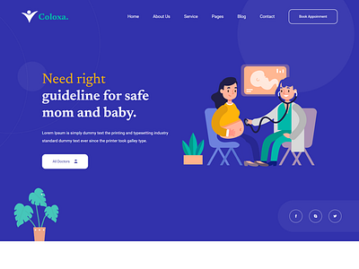 Coloxa - Pregnancy Care Medical Bootstrap 5 Template