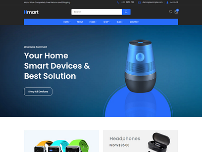Hmart - Electronics eCommerce HTML Template bootstrap5 electronics digital products e commerce business e commerce web electronic online stores modern smart products